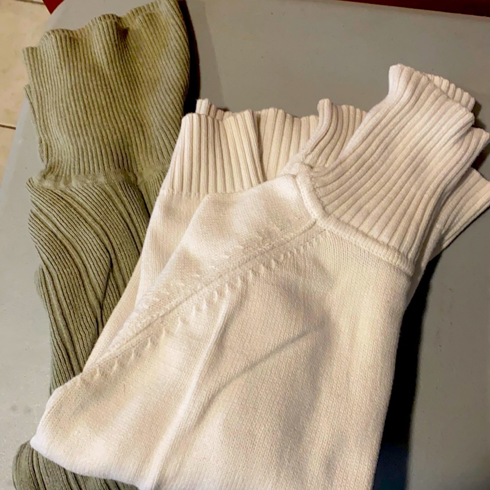Two turtlenecks!